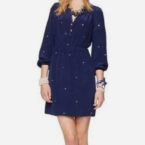 Lilly Pulitzer Turner Dress True Navy Silk
MM15 - Picture 2 of 8